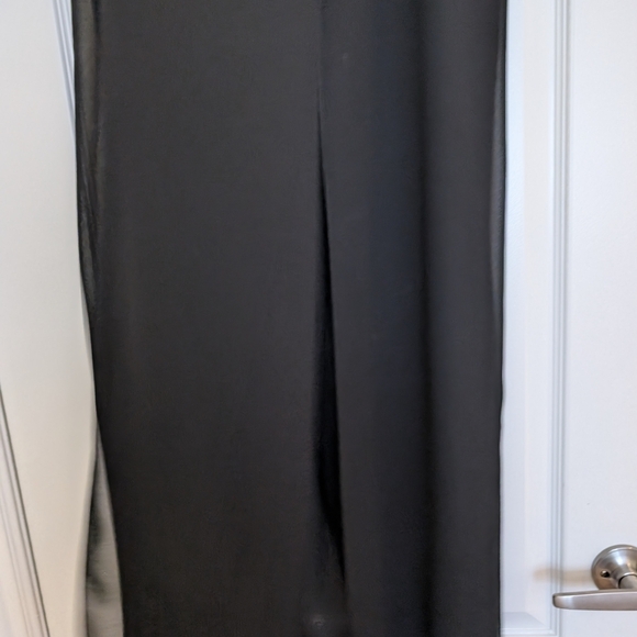 Elegant Black Maxi Sheer Pants Skirt - Picture 5 of 9